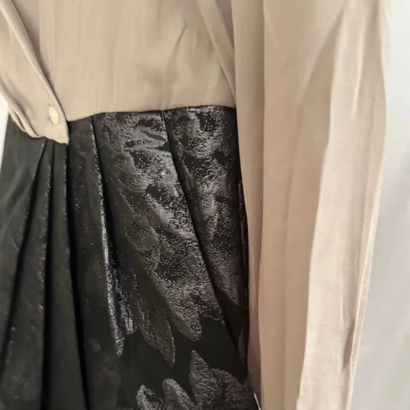 Sara Roka Chic Beige, Black $ Silver Floral Pencil Dress - Picture 7 of 12